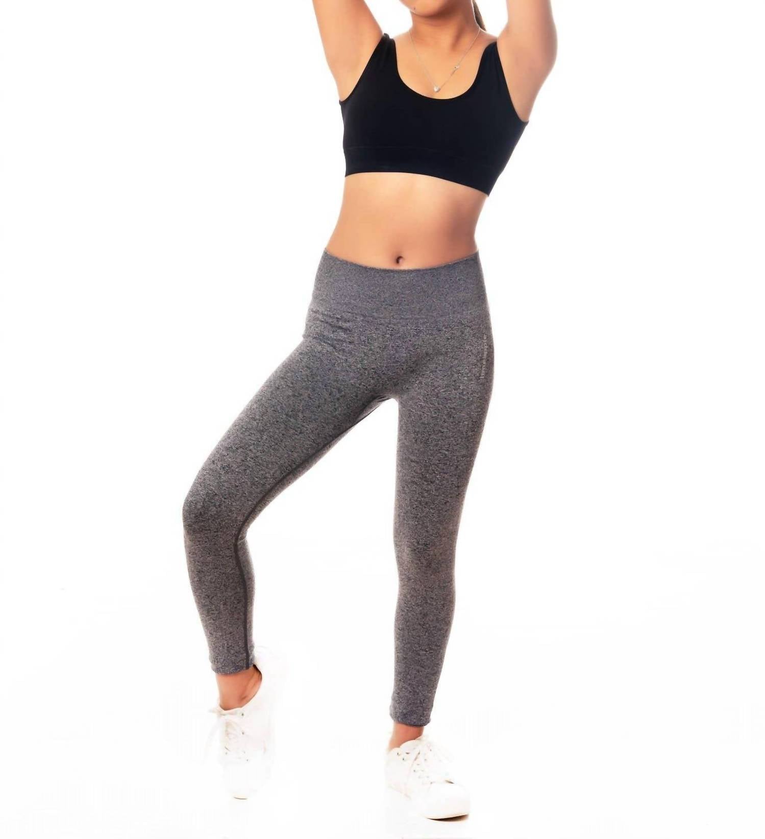 Mädchen-aktive Leggings in Heather Grau