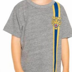 Jungs Tiger Streifen Kurzarm Tee in grau