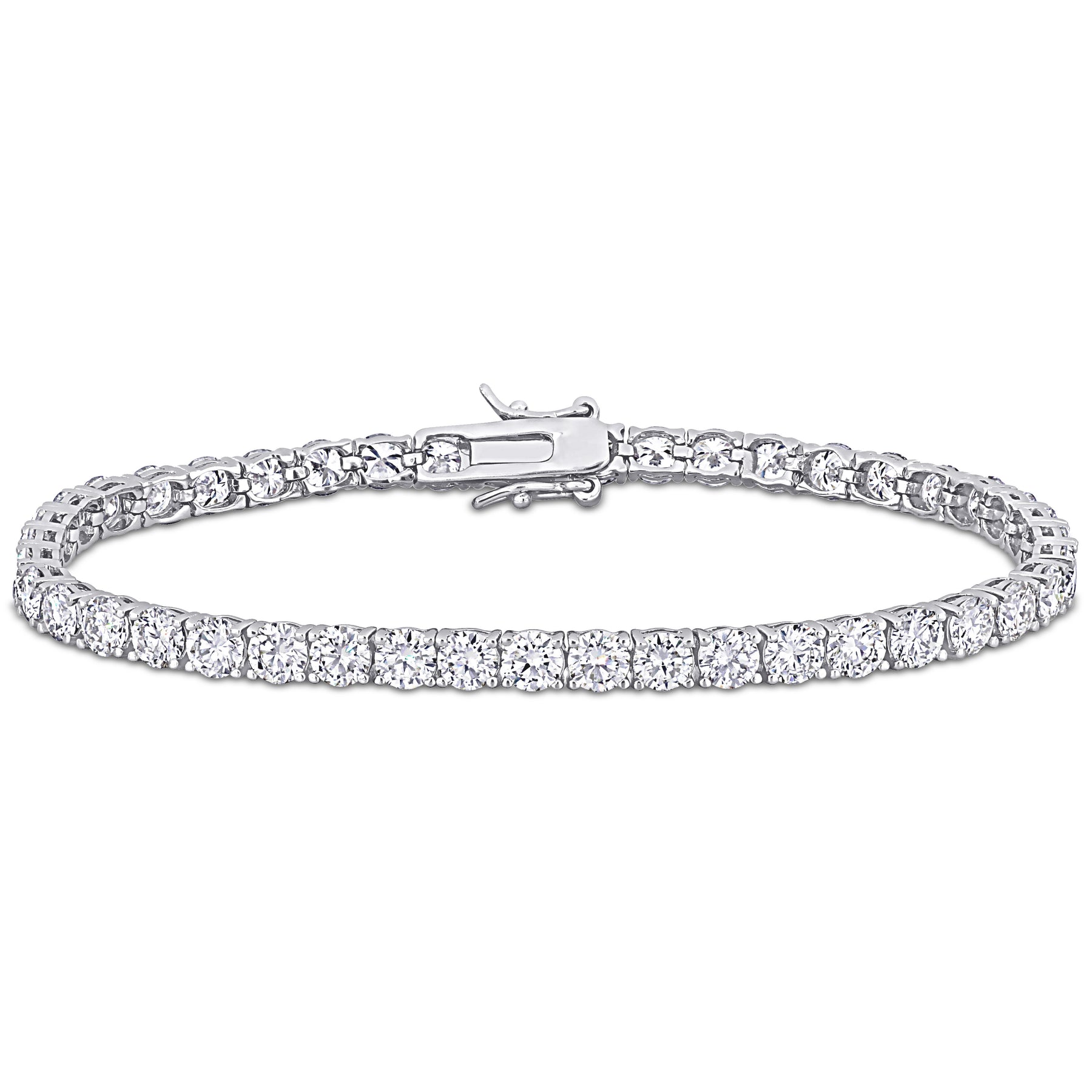 Mimi & Max 9 1/2ct DEW Erstellt Moissanit Tennis Armband in Sterling Silber