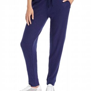 Waffelstrick-Jogginghose für Damen in Marineblau 7733610676284