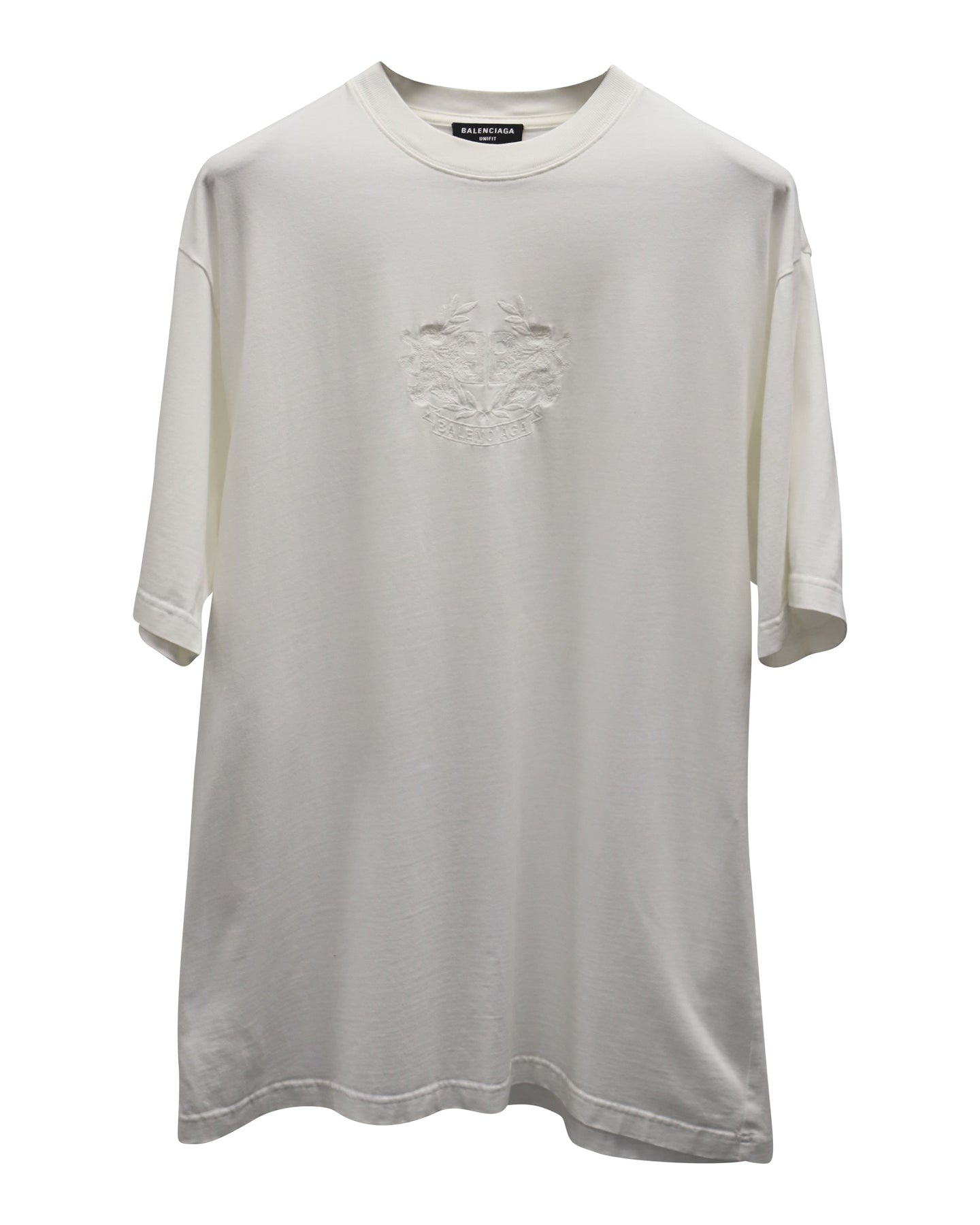 Balenciaga Lion's Laurel T-Shirt aus weißer Baumwolle