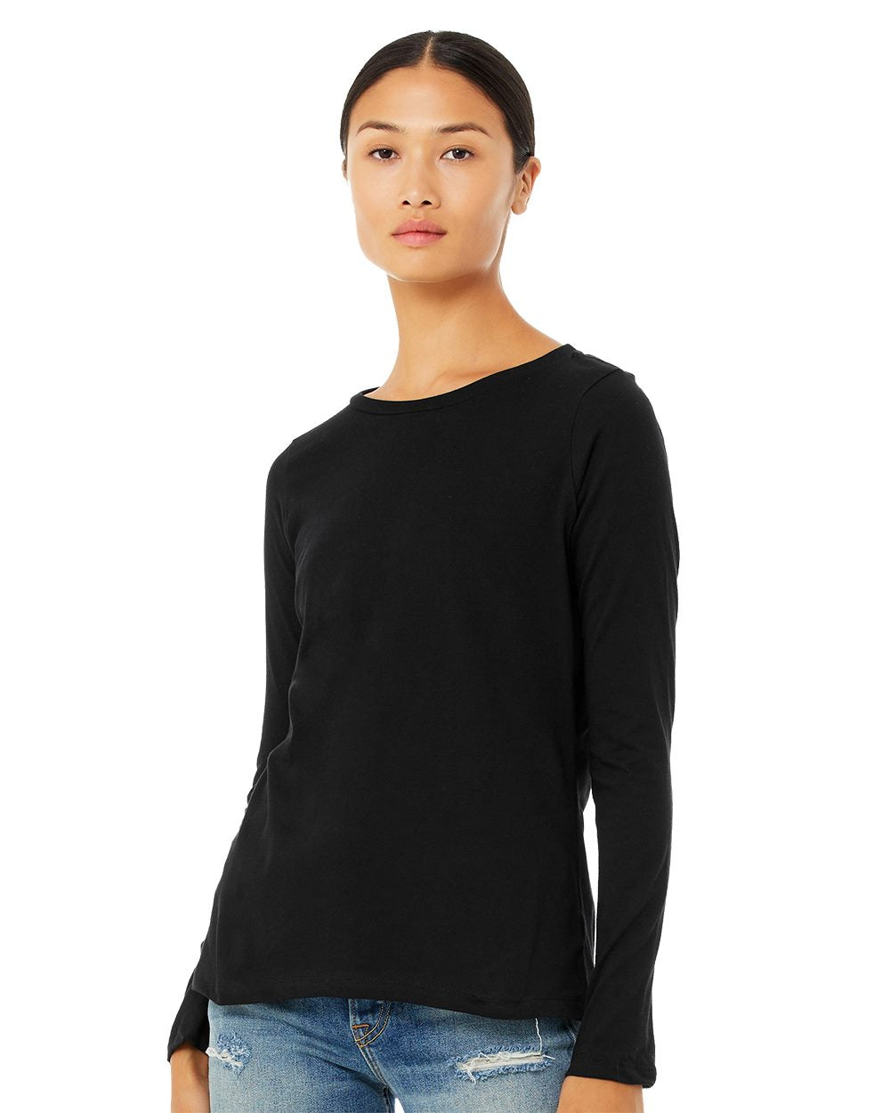 BELLA + CANVAS Damen Relaxed Jersey T-Shirt mit langen Ärmeln