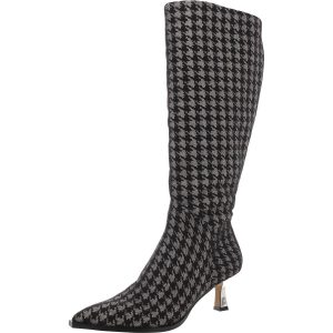 Pamella Reißverschluss Heringbone kniehohe Stiefel