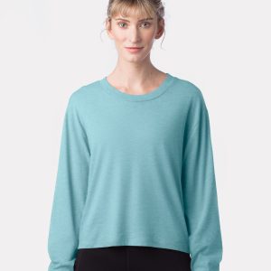Alternative Damen Baumwoll Jersey CVC Langarm Crop Tee