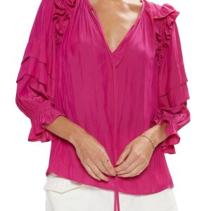 Samira-Bluse in Wildrose