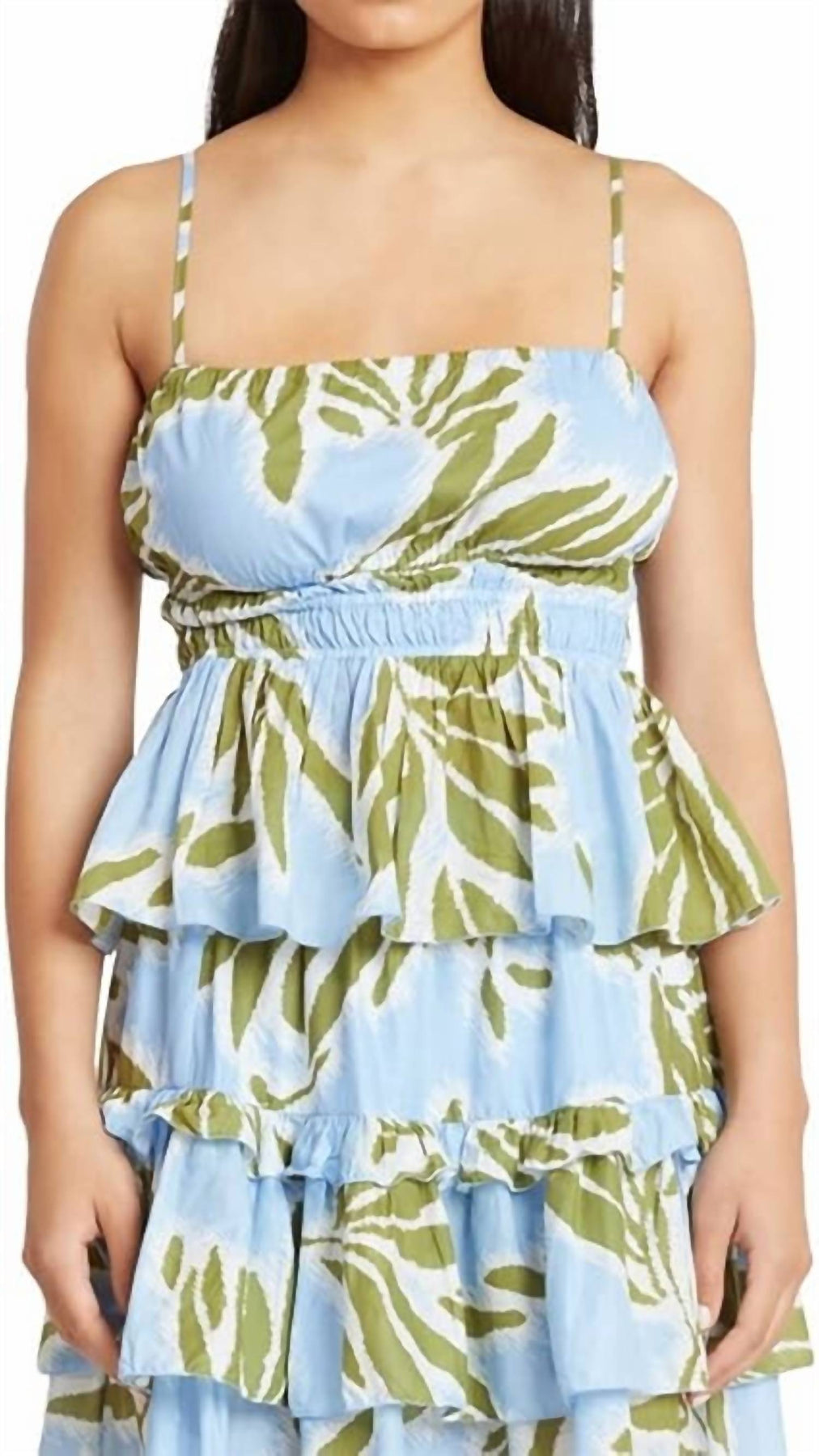 Polina Top in Horizon Blau Mehrfarbig