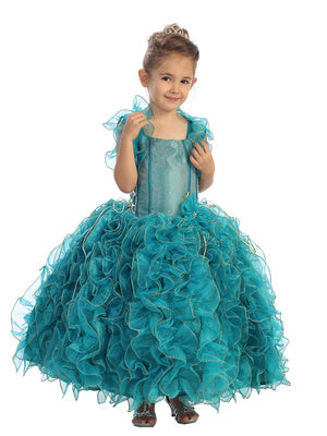 Mädchen Bolero Weste Rüschen Festzug Kleid, Größen 2-12