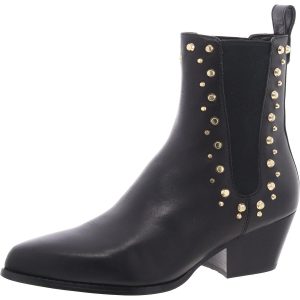 40F4CLME7L Chelsea Stiefel aus Leder mit Schmucksteinen