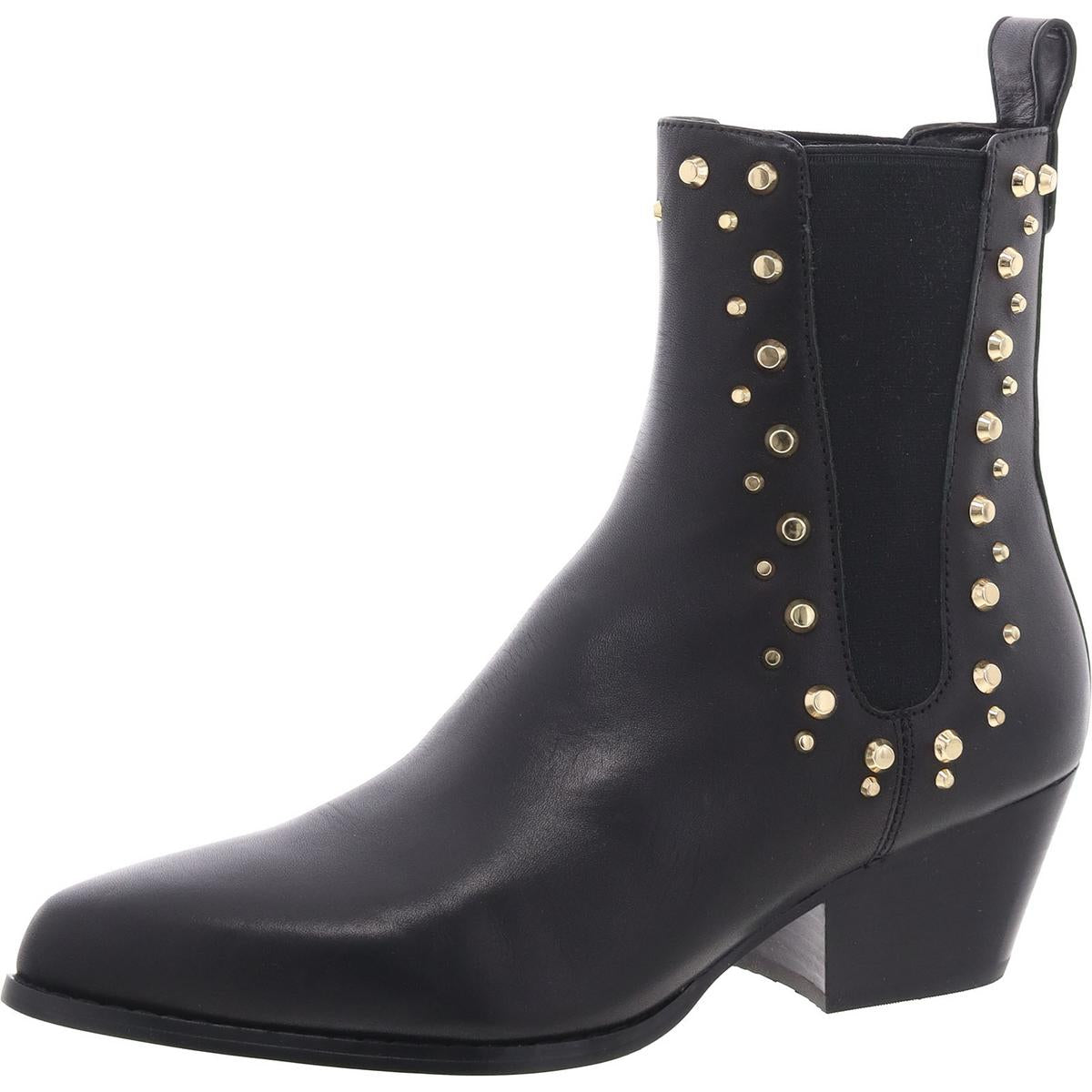 40F4CLME7L Chelsea Stiefel aus Leder mit Schmucksteinen