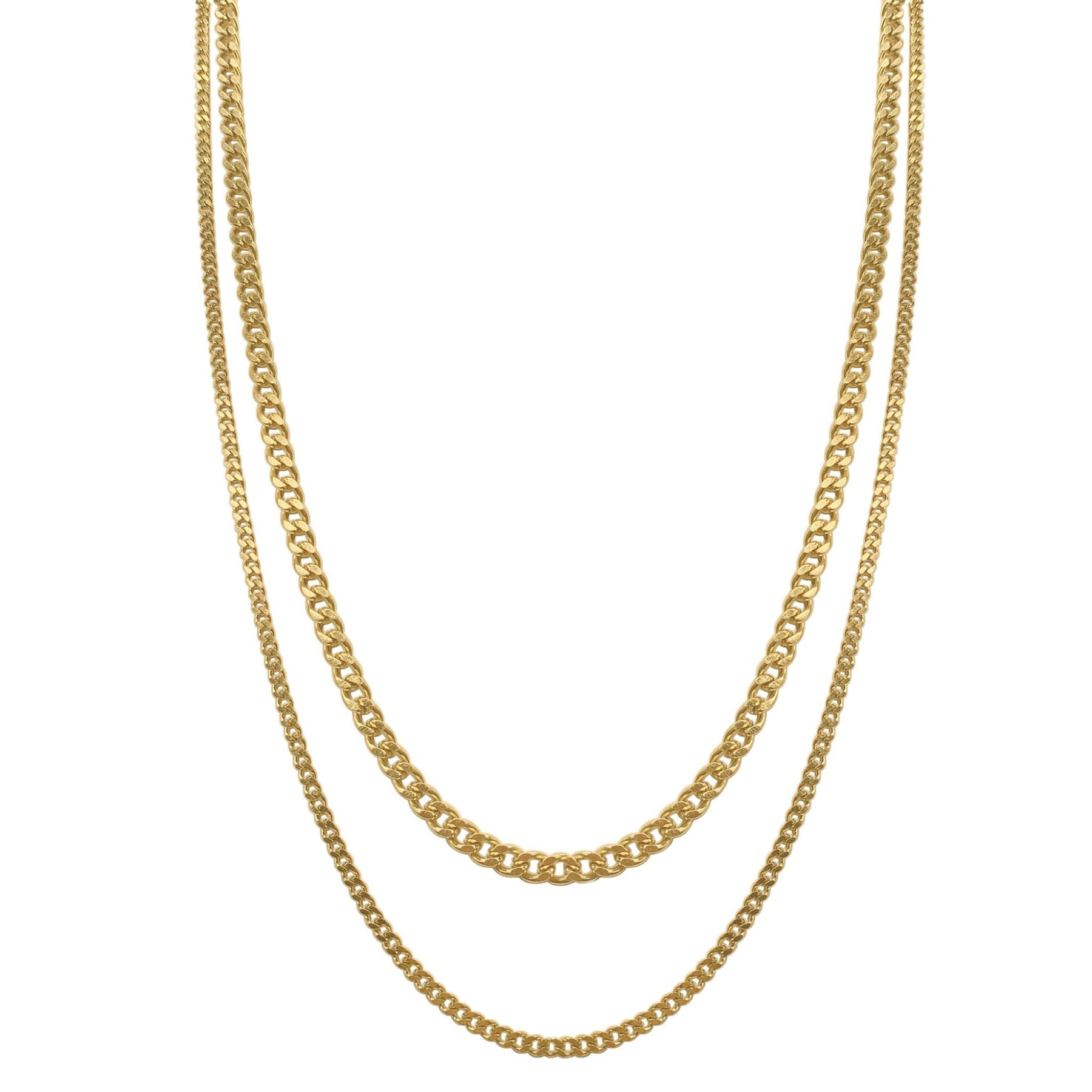 Herren Wasserdicht Curb Chain Set Gold