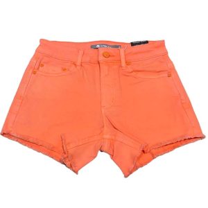 Bretagne-Jeansshorts für Kinder in Neonorange