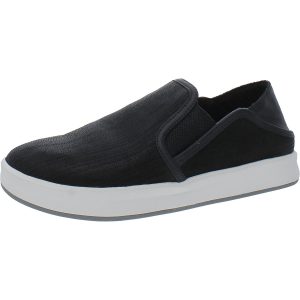 Damen Canvas Slip auf Stiefel Schuhe