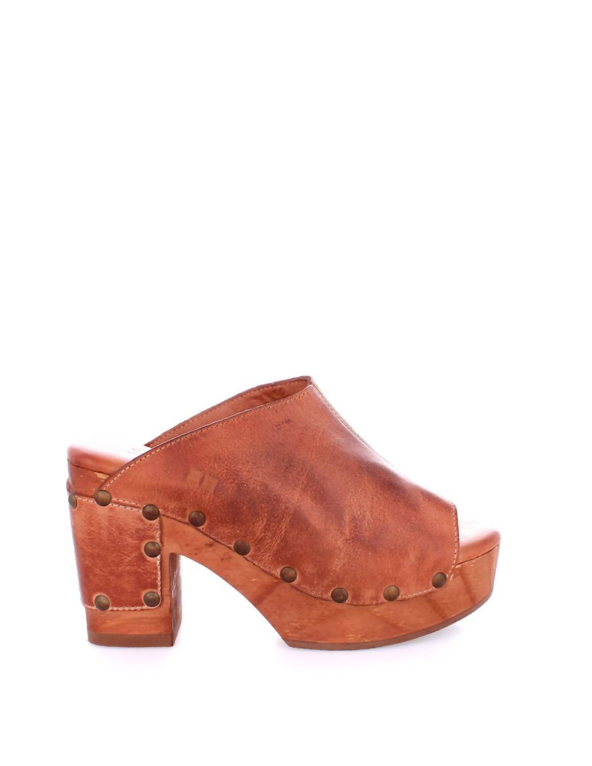Deva Clog Flatform Ferse im Cognac Dip Dye
