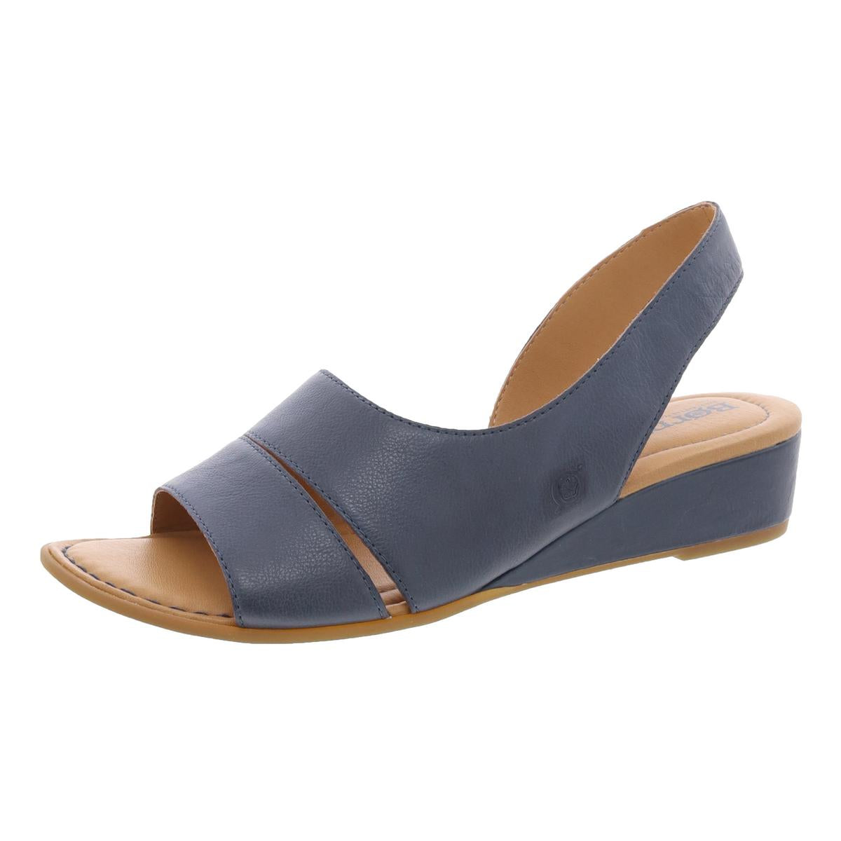 Gepolsterte Einlegesohle Leder Slingback Sandalen