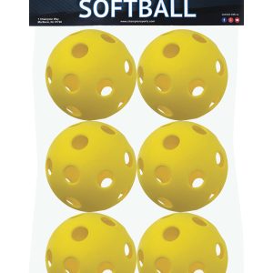 Champion Sports Kunststoff sortiert Softball Set von 6