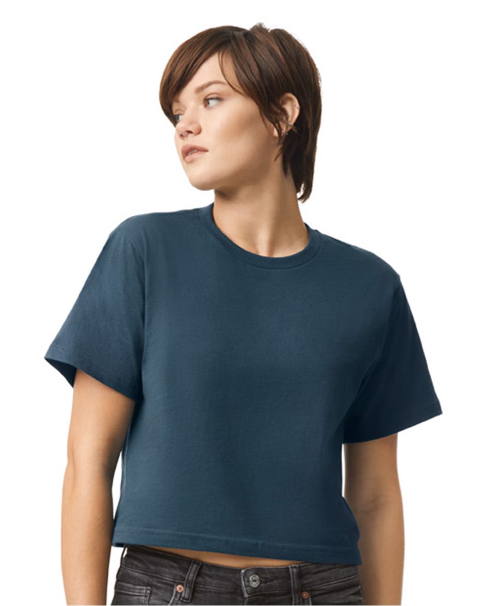 American Apparel Damen Fein Jersey Boxy T-Shirt