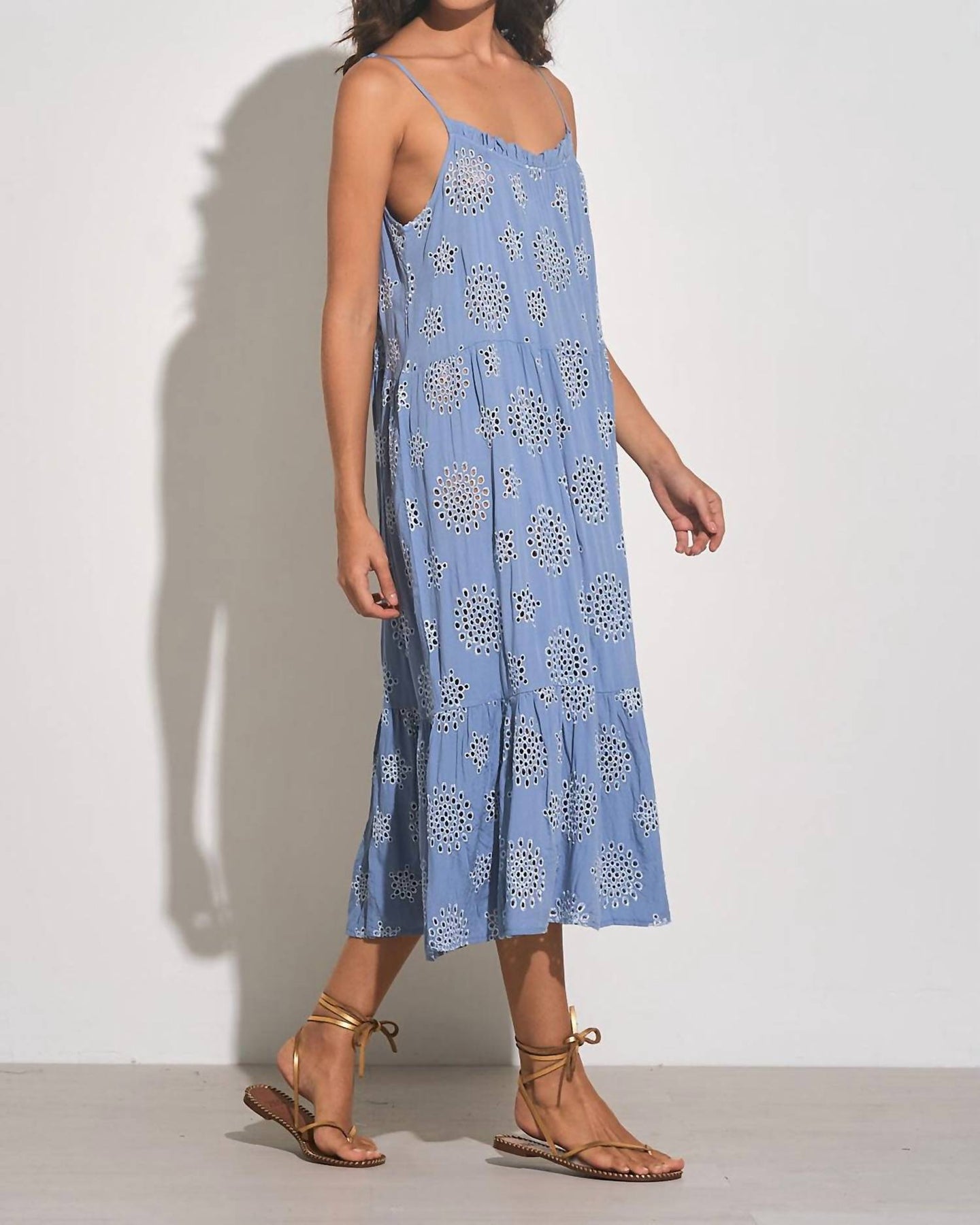 Maxikleid mit Öse in Blau