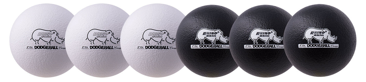Champion Sports Rhino Skin Dodgeball Set Schwarz/Weiß