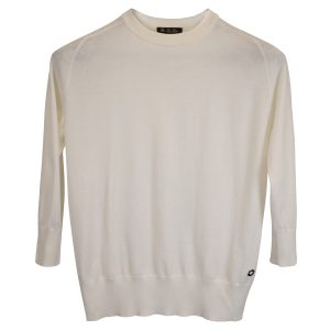 Loro Piana Piuma Pullover in weißem Kaschmir 7733711339580