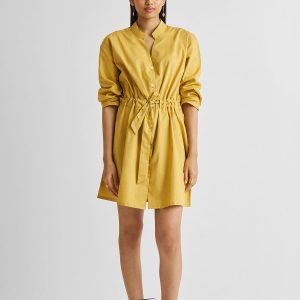 Kurze Krawatte Taille Kleid in Tuscan Sun