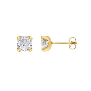 Herren Solitaire Ohrstecker Gold