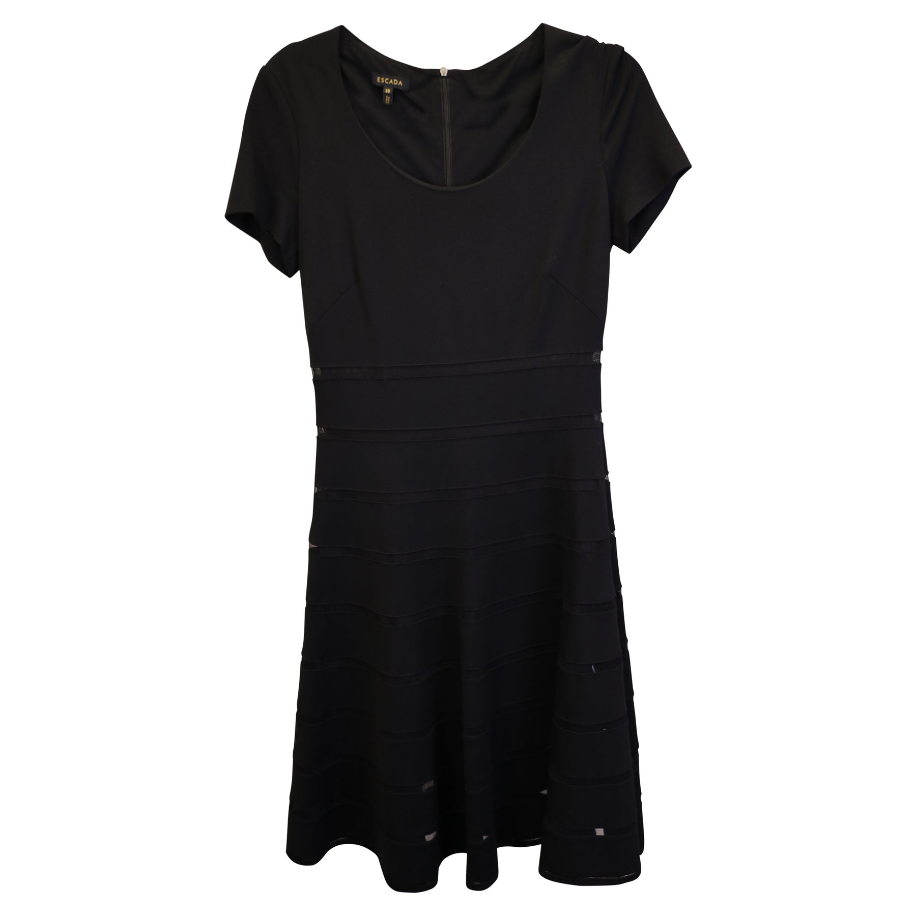 Escada A-Line Minikleid aus schwarzer Viskose
