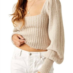 Katie Pullover-Pullover in Sand-Dollar-Kombination