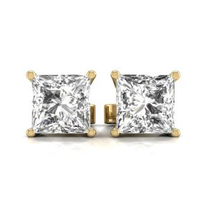 Diana M Lab 14KT YG 1/2ct TW LGD Prinzessin Ohrring
