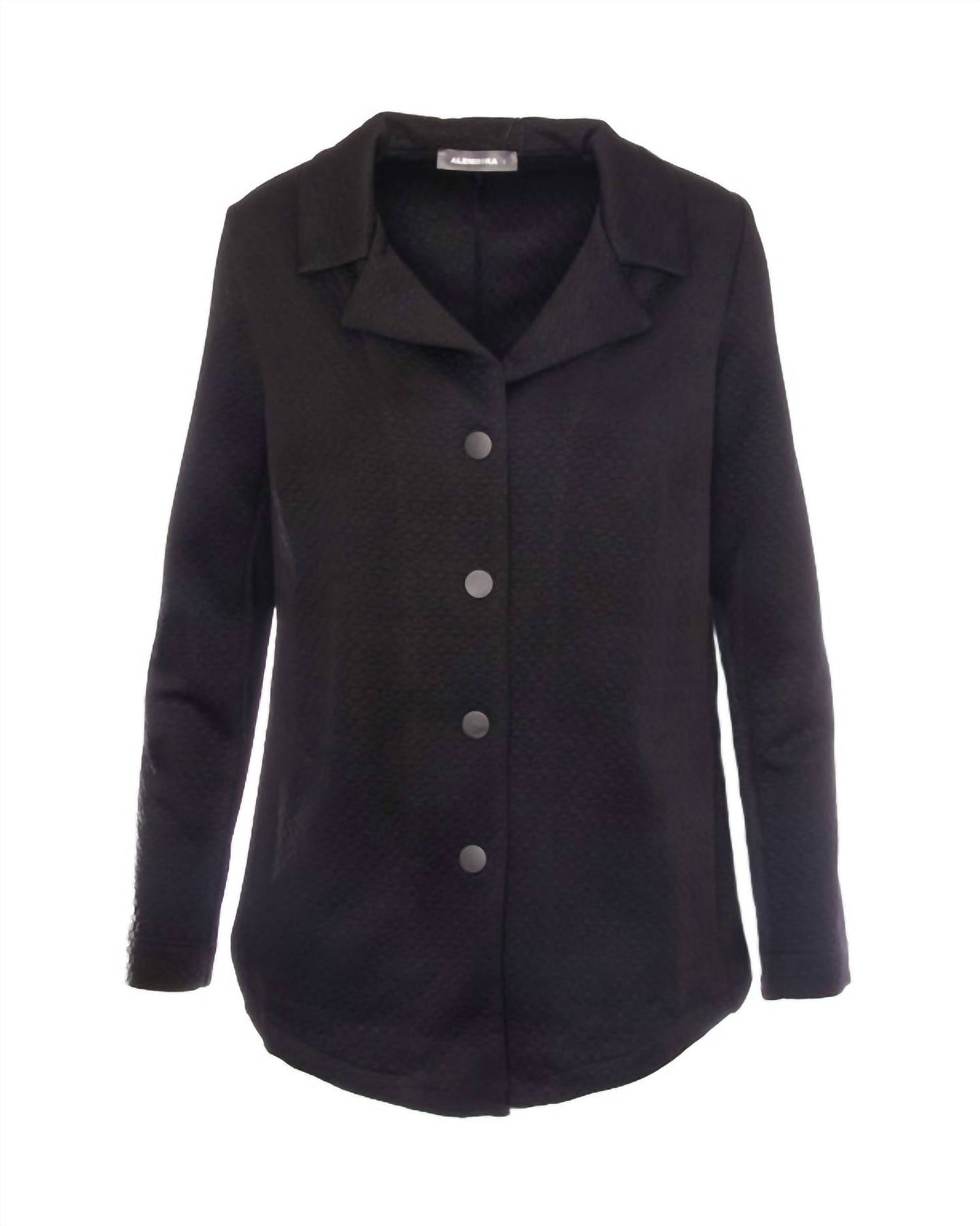 Daunenjacke mit Knopf in Schwarz