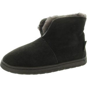 Lederstiefeletten mit Kunstpelzfutter