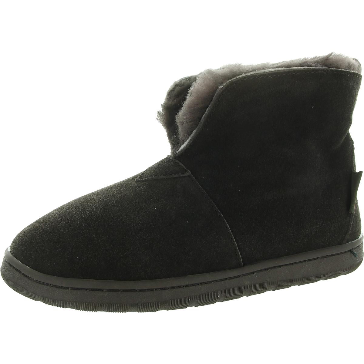 Stiefeletten aus Leder mit Kunstpelz
