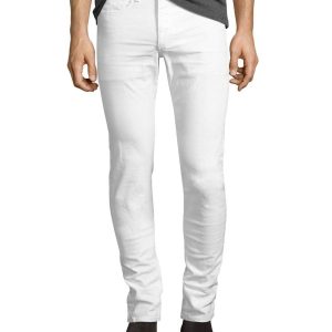 Selvedge Skinny Fit Jean in Aged weiß