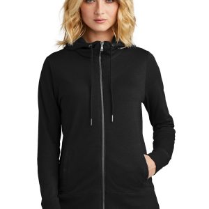 District Damen Federgewicht Französisch Frottee Full-zip Hoodie DT673
