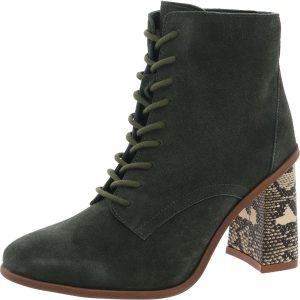 Edda Schnür-Kampf- und Schnürstiefel aus Wildlederimitat