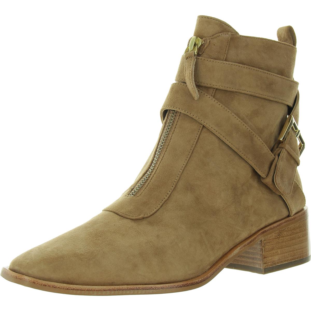 Schnalle Imitat Wildleder Stiefeletten