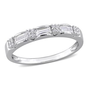 Mimi & Max 1/2ct DEW Created Moissanite Anniversary Ring aus Sterling Silber