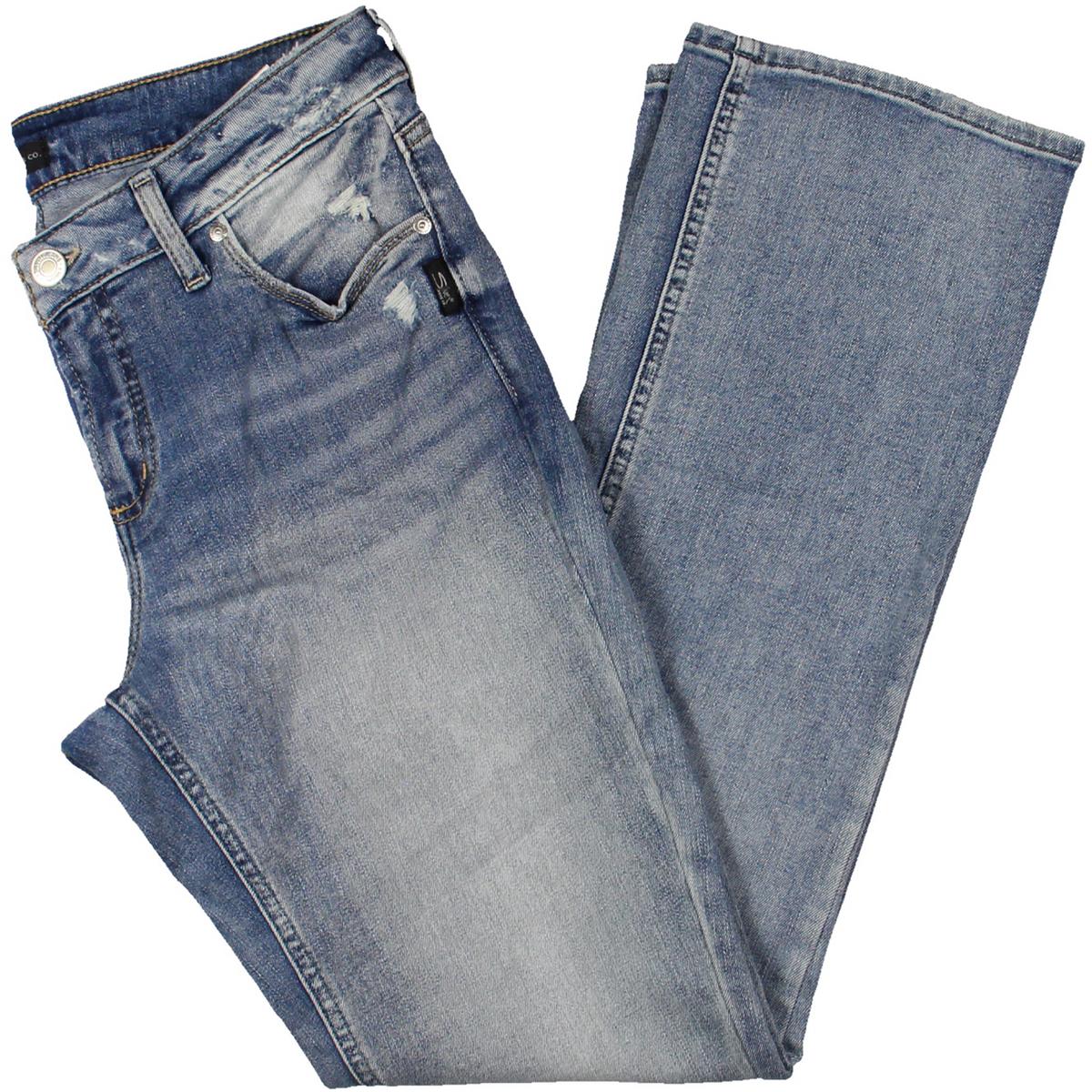 Elyse Slim Stiefel Distressed mittlerer Bund Bootcut Hose
