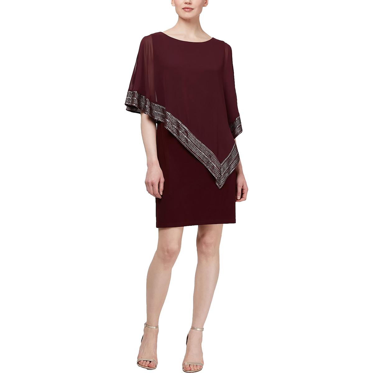Foil Besatz Cape Mantel Kleid