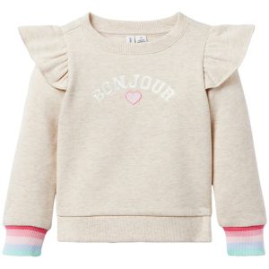 Janie and Jack Bonjour Rüschen Schulter Sweatshirt