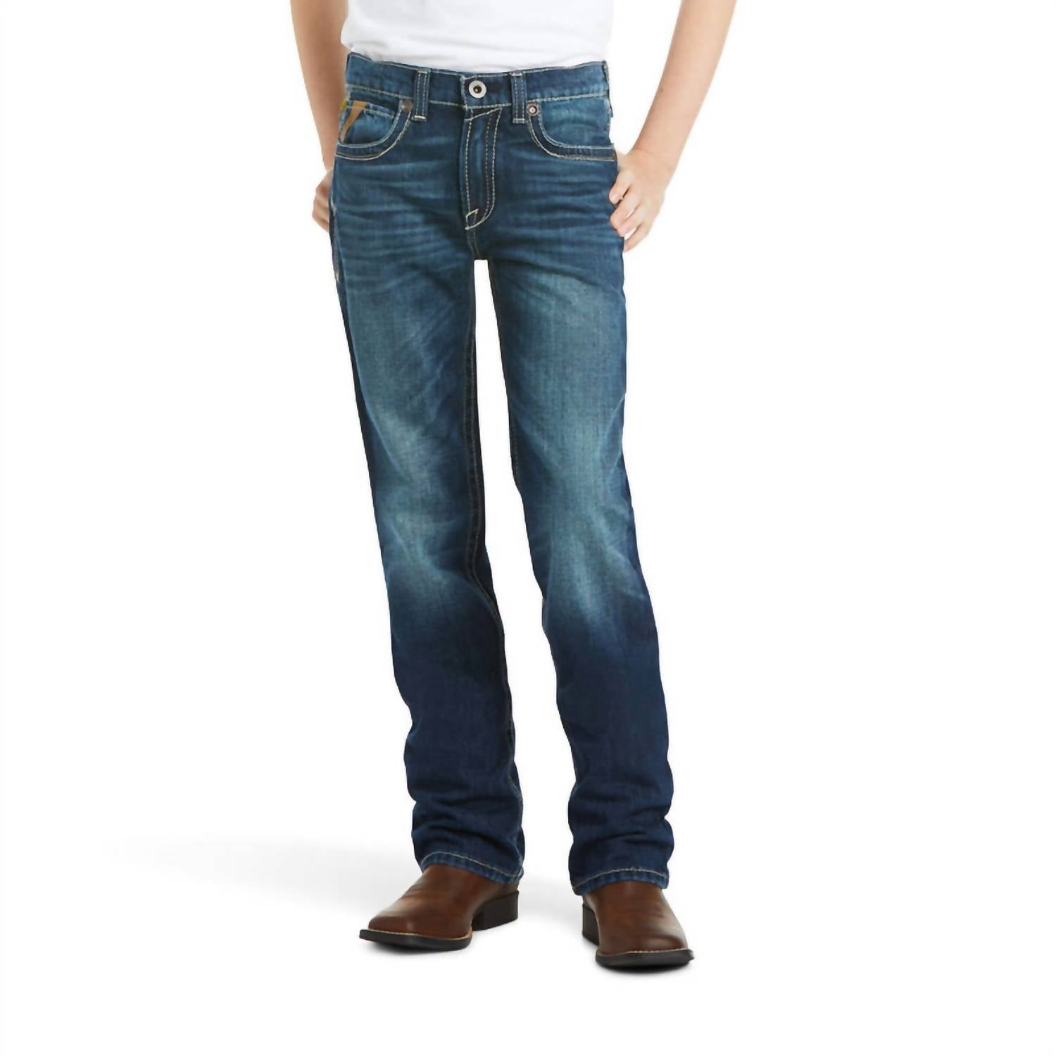 Jungs B5 Slim Boundary stapelbaren geraden Bein Jean im Zyklon