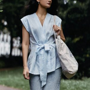 Power Moves Kurzarm-Top in Blau