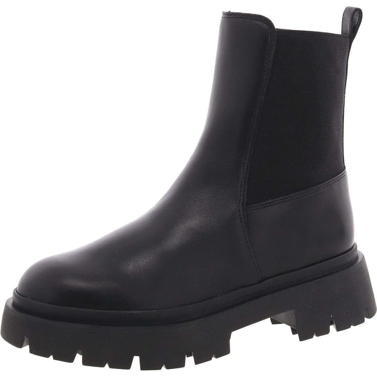 Stretch Leder Stiefeletten