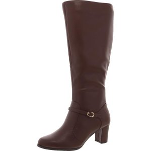 Missy Reißverschluss Kunstleder kniehohe Stiefel