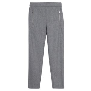 Stella McCartney Straight-Leg Hose aus grauer Wolle