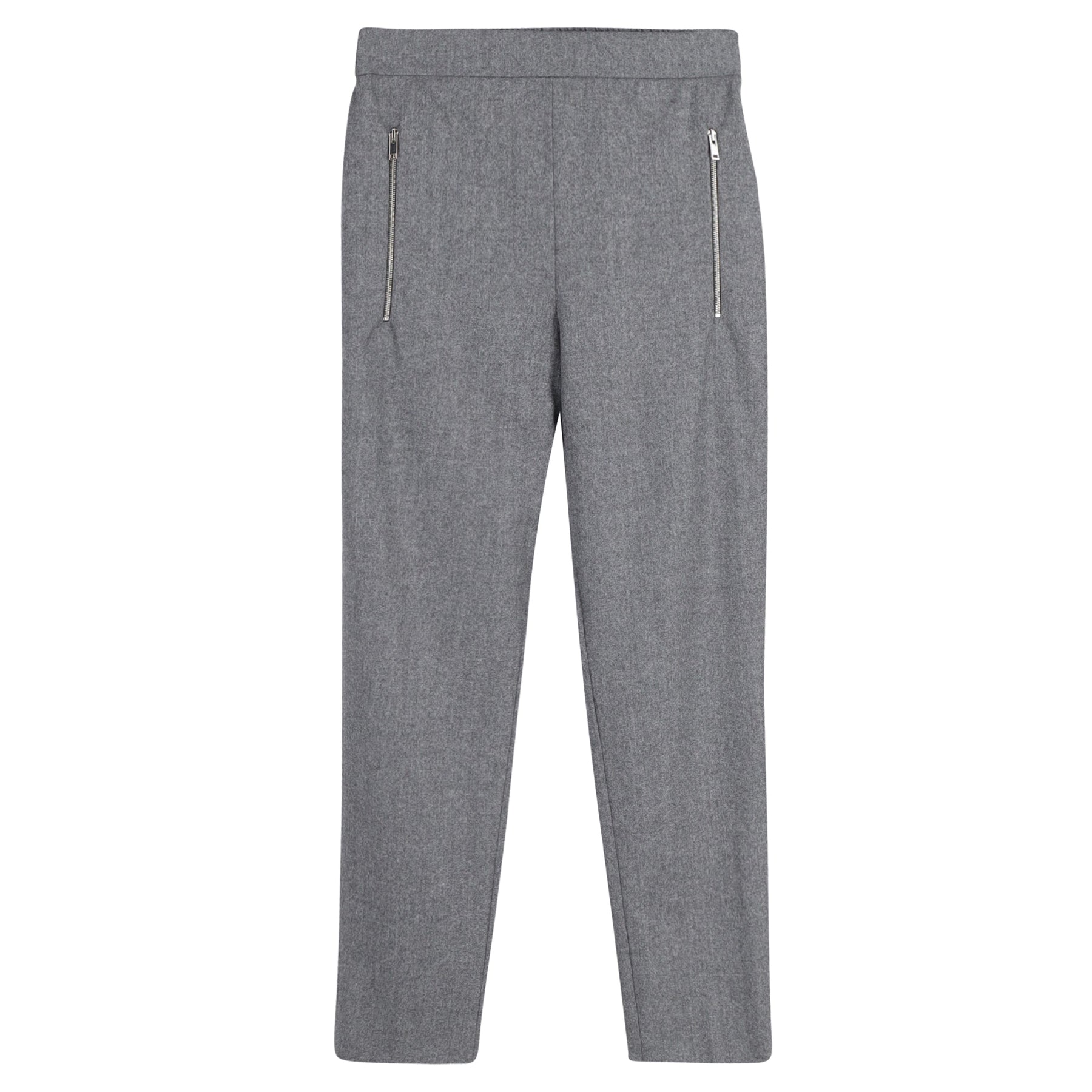 Stella McCartney Hose mit geradem Bein aus grauer Wolle