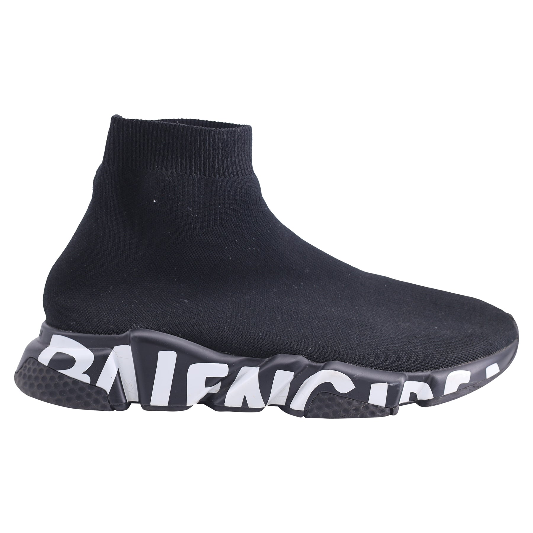 Balenciaga Speed Graffiti Sneaker aus schwarzem Polyester