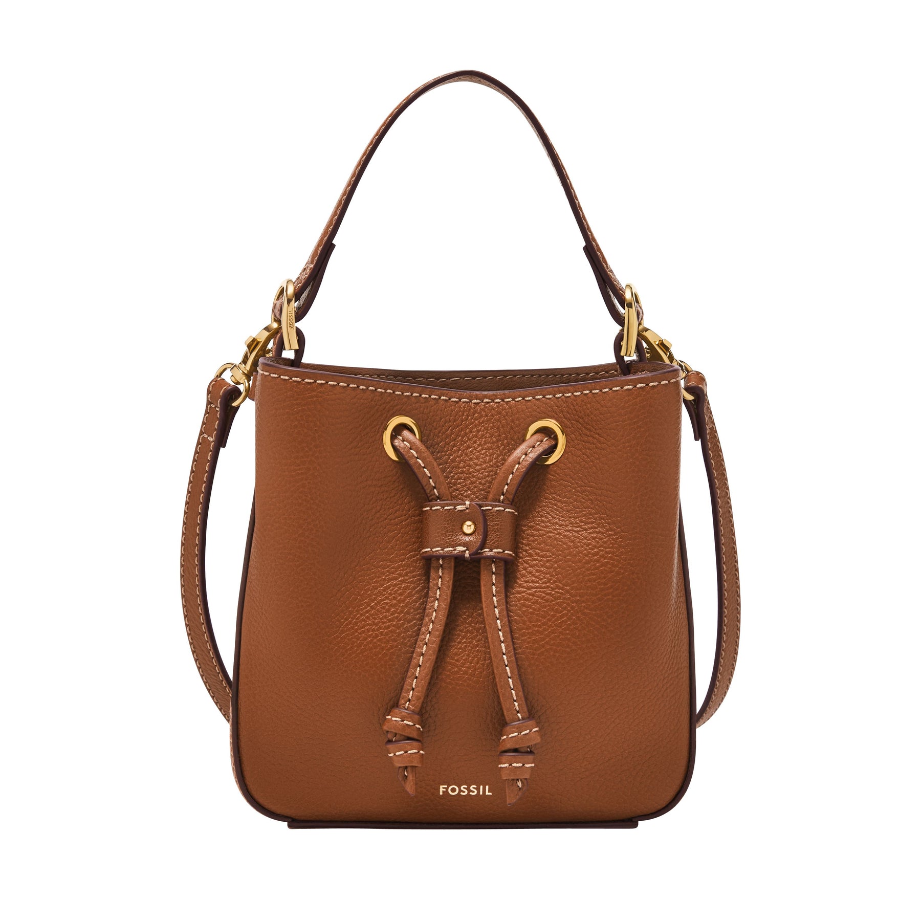 Fossil Damen Tessa LiteHide Leder kleine Eimer Crossbody