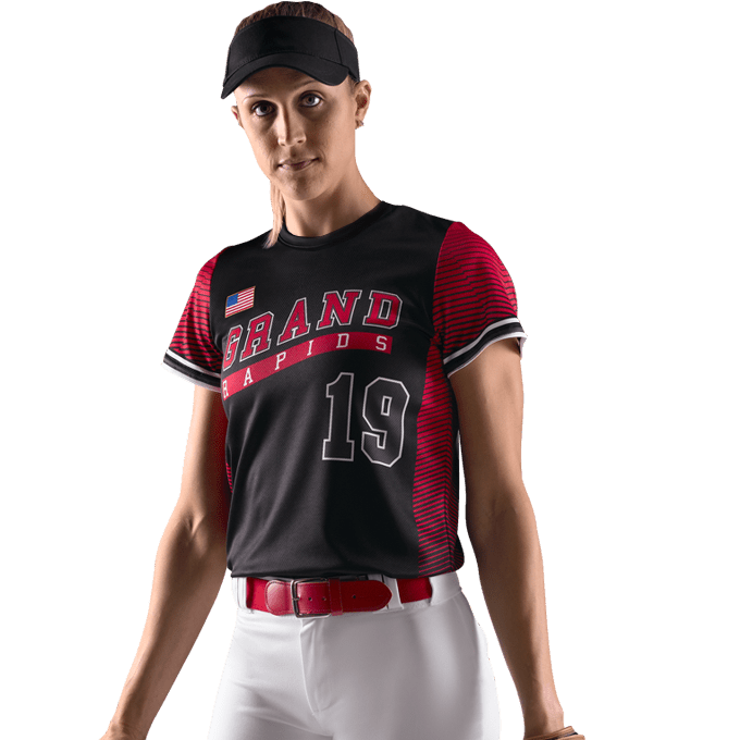 League Outfitters Benutzerdefinierte Elite Sublimierte Rundhalsausschnitt Kurzarm
