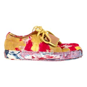 Acne Studios Adriana Bedruckte Sneaker in mehrfarbigem Ponyhaar