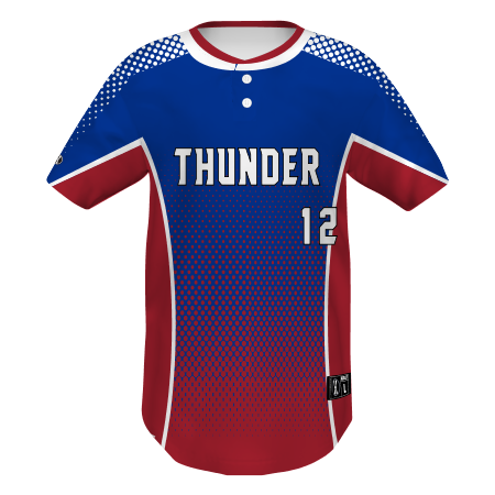 Holloway Freestyle Sublimated Pin-Dot Baseball Jersey mit 2 Knöpfen
